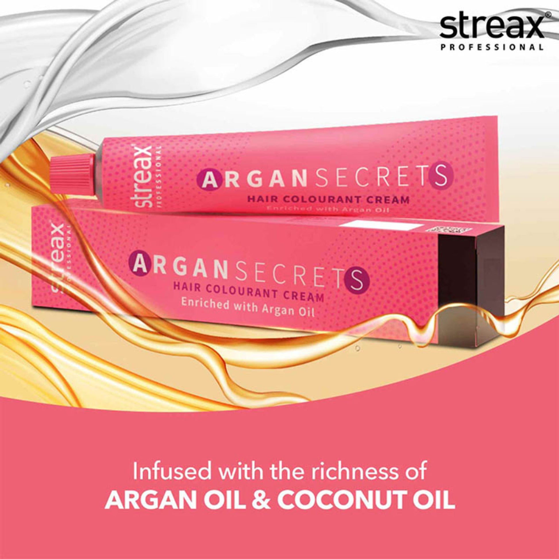 Streax Professional Argan Secrets Hair Colourant Cream - Flame Red - Very Light Ash Blonde 9.1