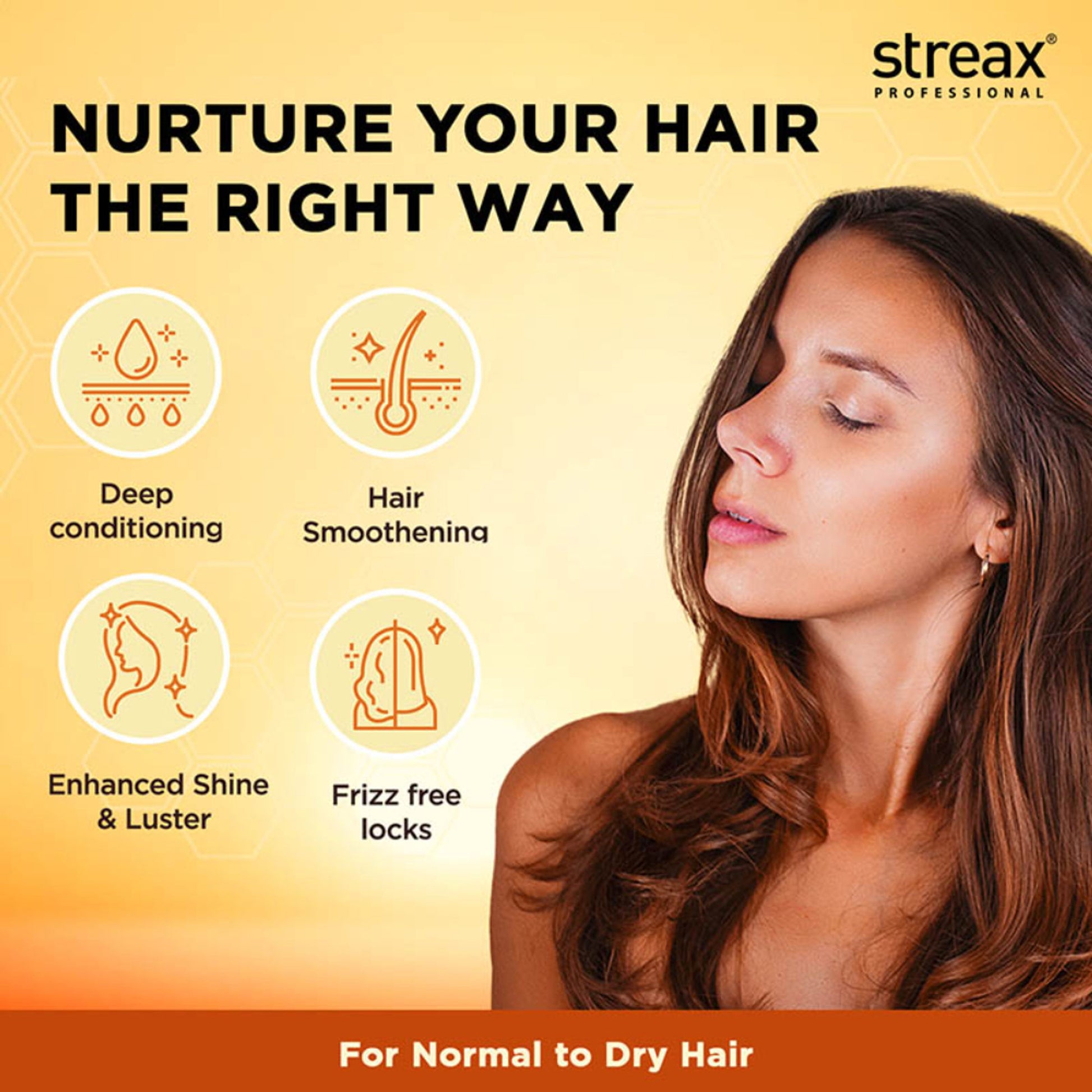 Streax Professional Spa Nourishment Anti-Frizz Concentrate, For Normal to Dry Hair