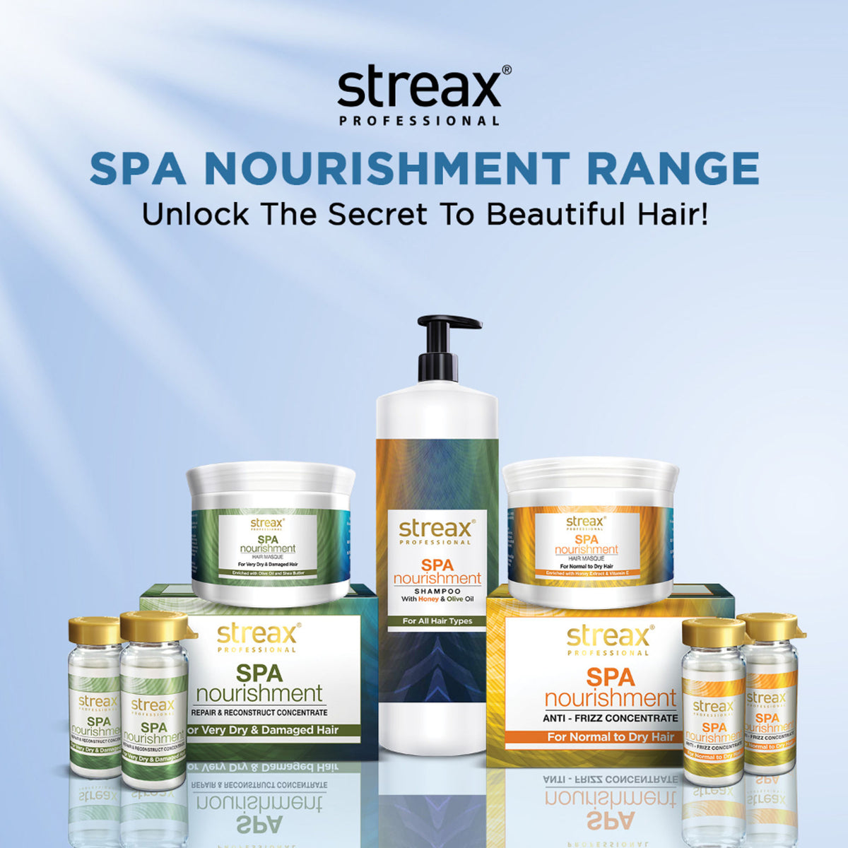 Streax Professional Spa Nourishment Shampoo, With Honey and Olive Oil