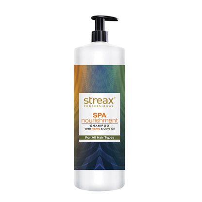 Streax Professional Spa Nourishment Shampoo, With Honey and Olive Oil