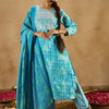 Dhiyona IE Printed Regular Thread Work Pure Cotton Straight Kurta with Trousers & Dupatta