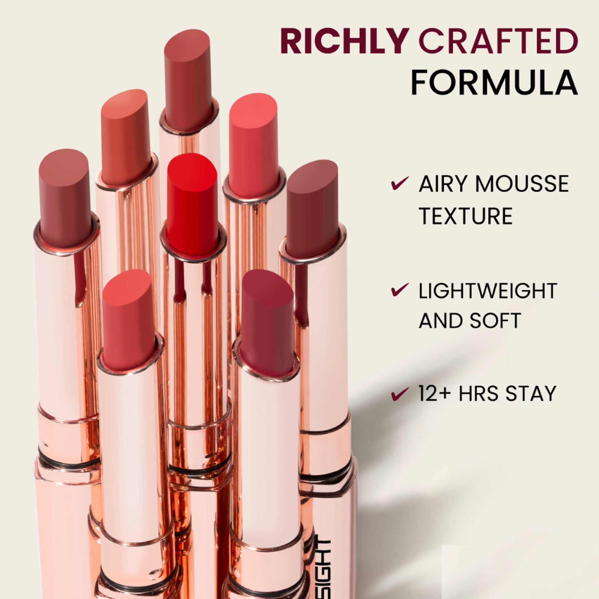 Insight Cosmetics Ultra Lightweight Mousse Formula Lipstick - Cranberry Crumble