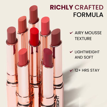 Insight Cosmetics Ultra Lightweight Mousse Formula Lipstick - Raspberry Chocolate