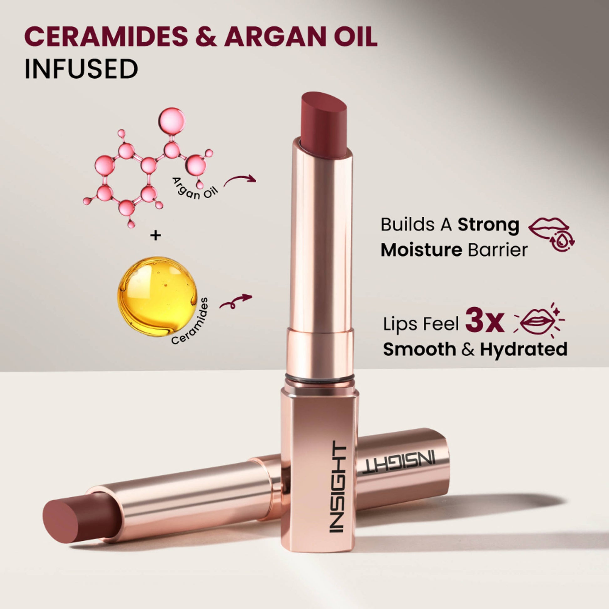 Insight Cosmetics Ultra Lightweight Mousse Formula Lipstick - Mocha Sprinkles