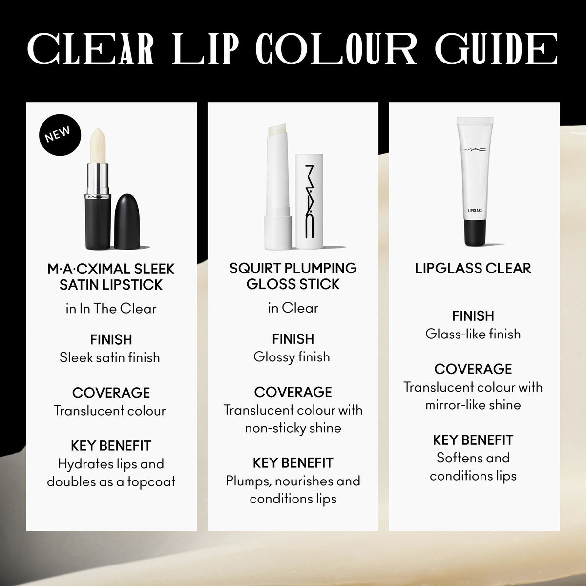 M.A.C MACximal Satin Lipstick - In The Clear