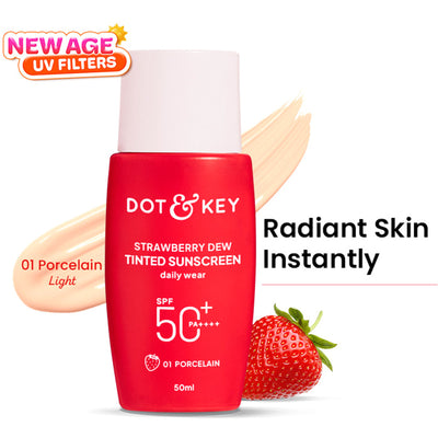 Dot & Key Strawberry Dew Tinted Sunscreen SPF 50+ PA++++ - 01 Porcelain