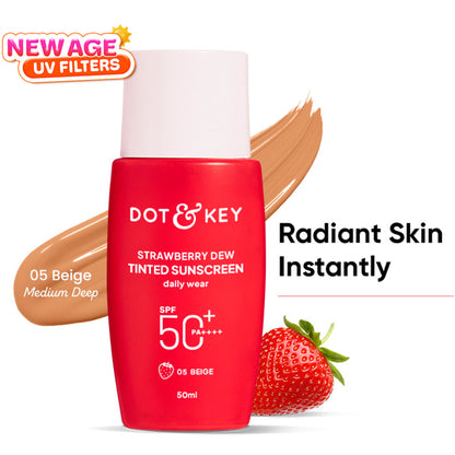 Dot & Key Strawberry Dew Tinted Sunscreen SPF 50+ PA++++ - 05 Beige