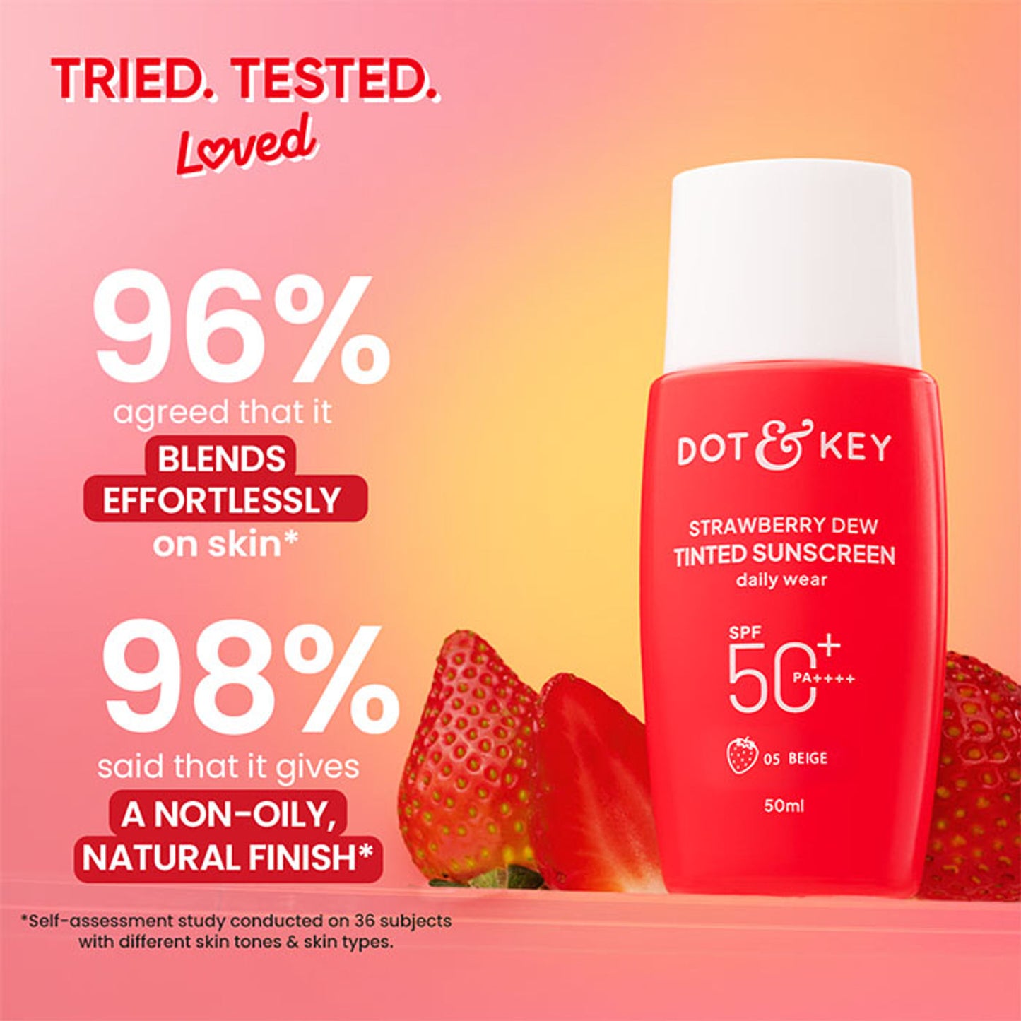 Dot & Key Strawberry Dew Tinted Sunscreen SPF 50+ PA++++ - 05 Beige