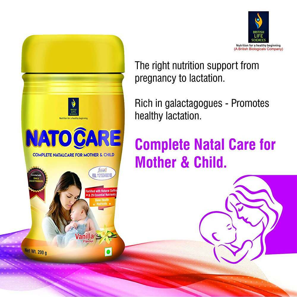 British Life Sciences Natocare Lactation Supplement for Breastfeeding Mothers - Indyancart