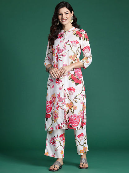 Dhiyona IE Floral Printed Kurta with Palazzos