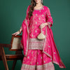 Dhiyona IE Ethnic Motifs Embroidered Mirror Work Kurta with Palazzos & With Dupatta