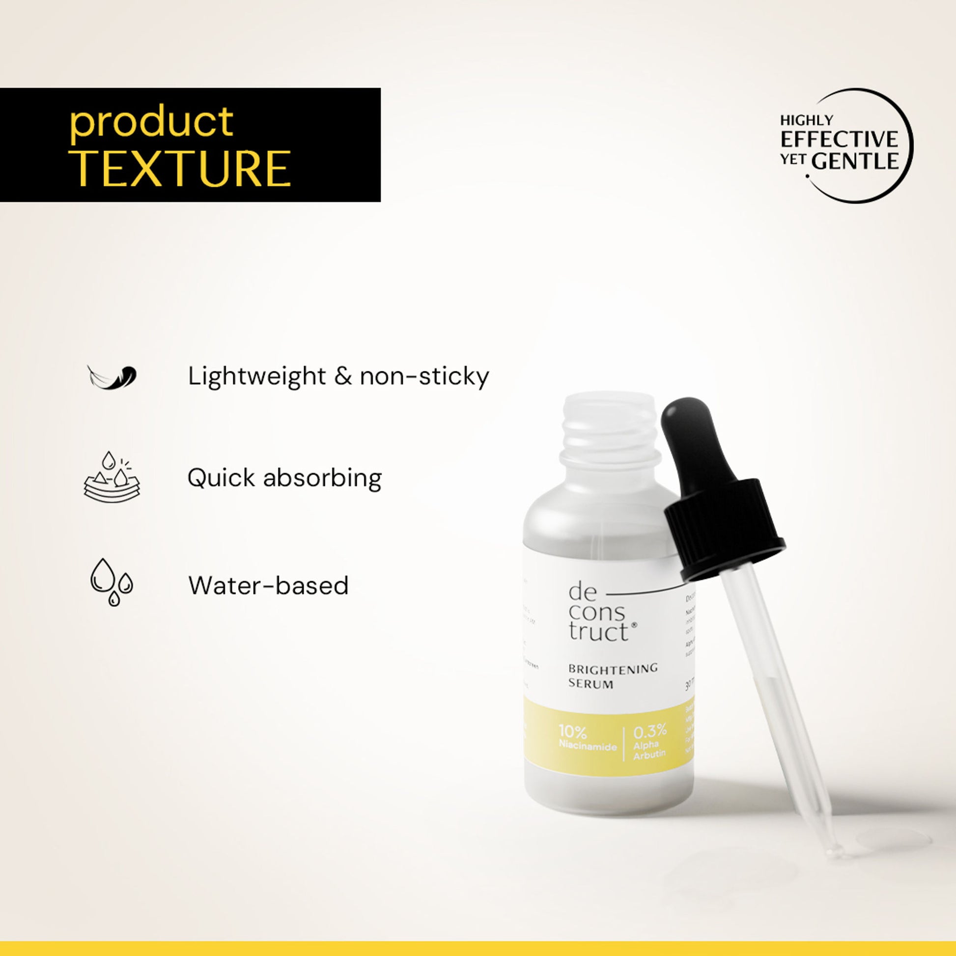 Deconstruct Niacinamide Serum, Brightens & Evens Skin Tone
