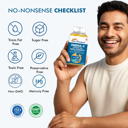 Dr. Morepen Omega-3 Deep Sea Fish Oil Triple Strength Softgels