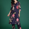 Indyancart IE Women Floral Printed Kurta with Trousers
