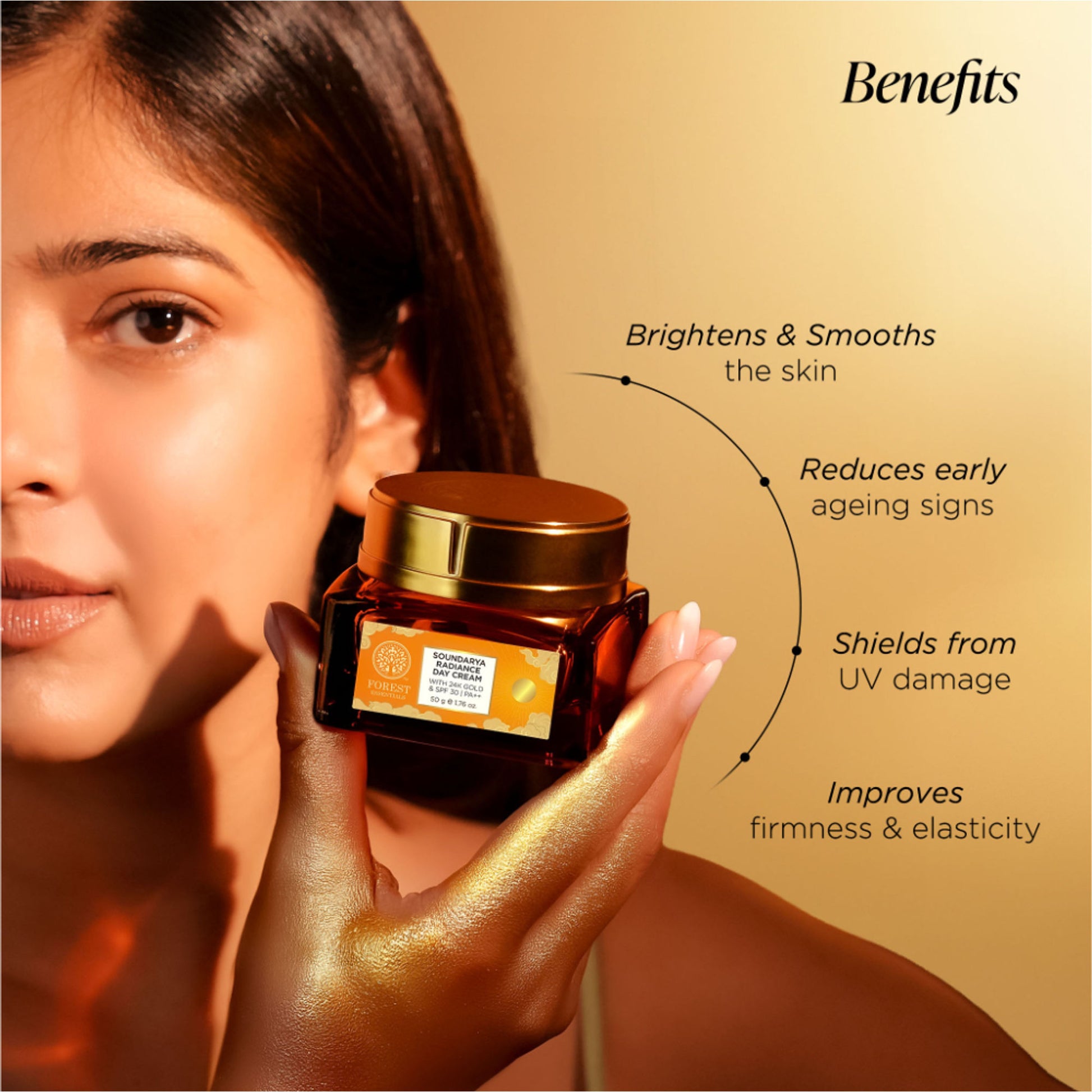 Forest Essentials Soundarya Radiance Cream With 24K Gold And SPF25