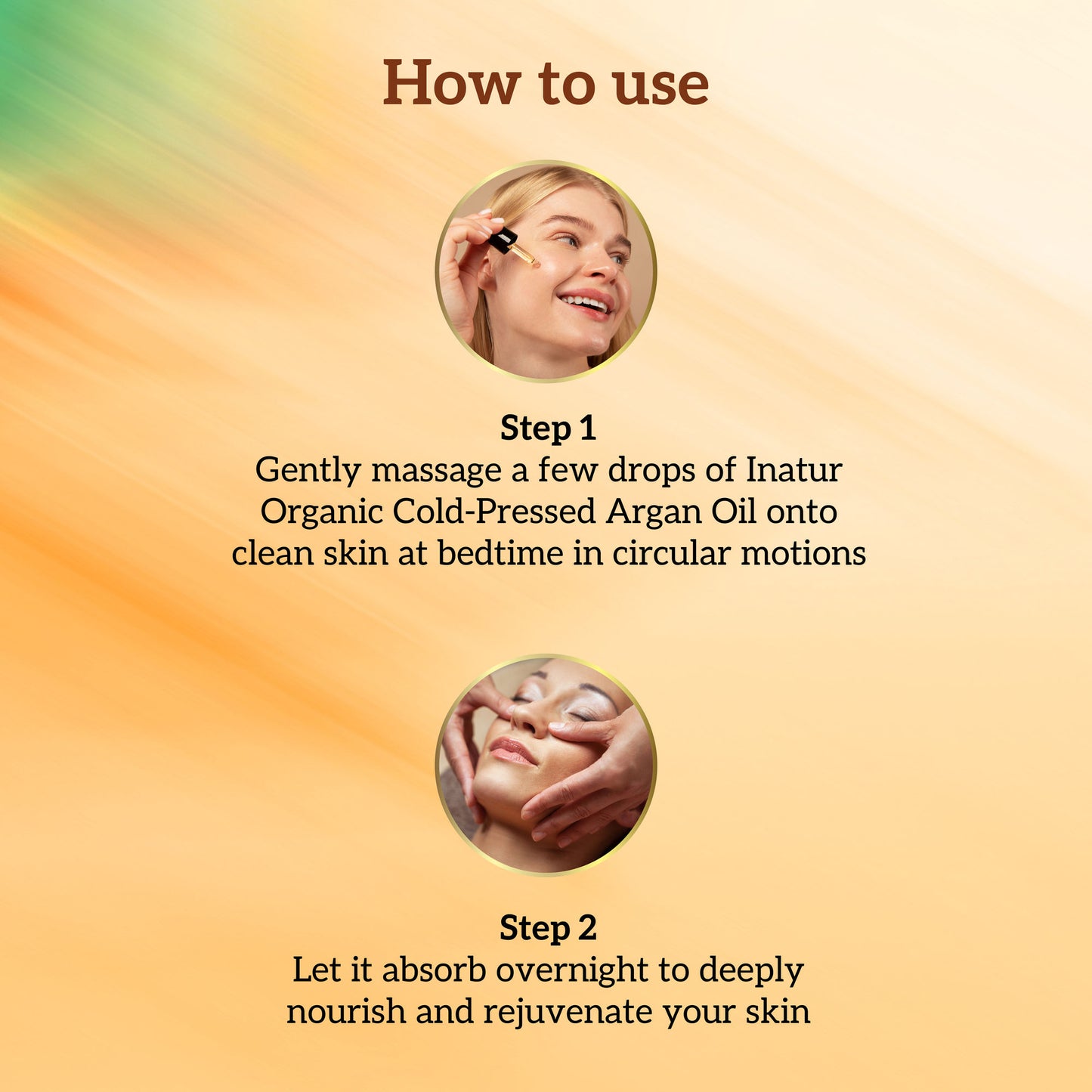 inatur Argan Oil, Cold Pressed & Organic, for Skin & Hair, Moisturizing & Vitamin-Rich