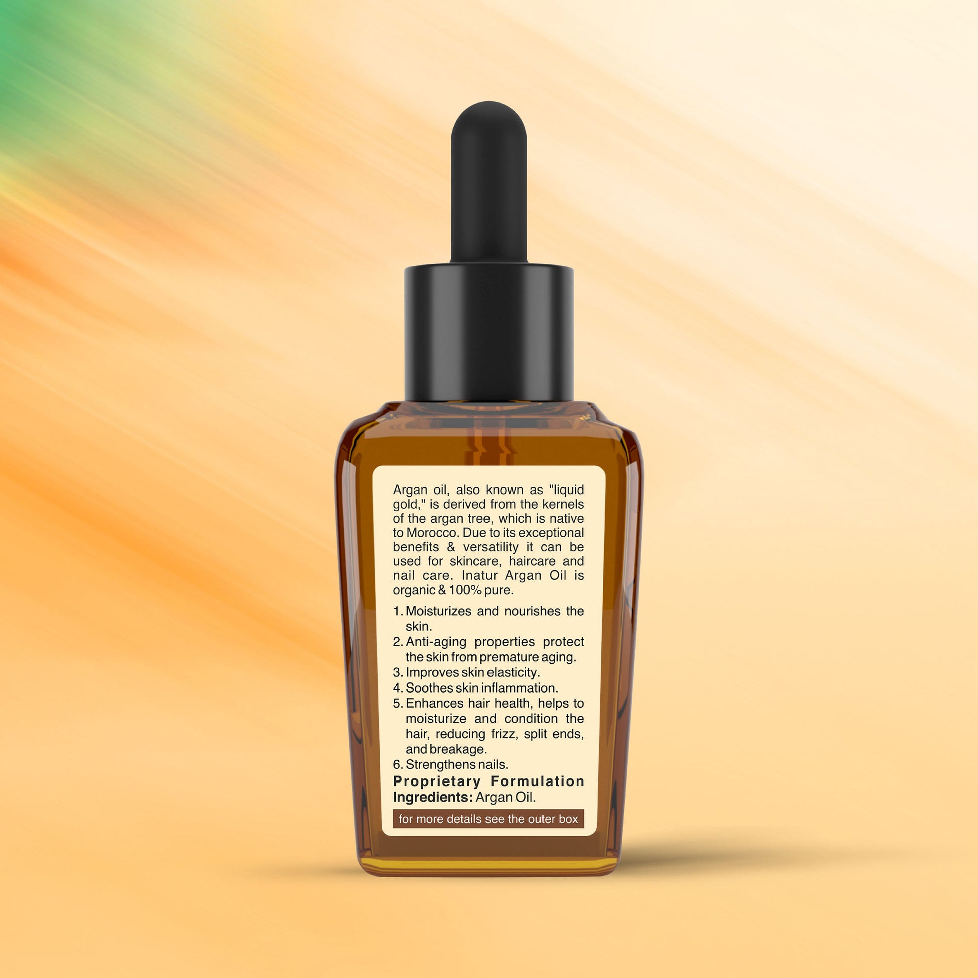 inatur Argan Oil, Cold Pressed & Organic, for Skin & Hair, Moisturizing & Vitamin-Rich