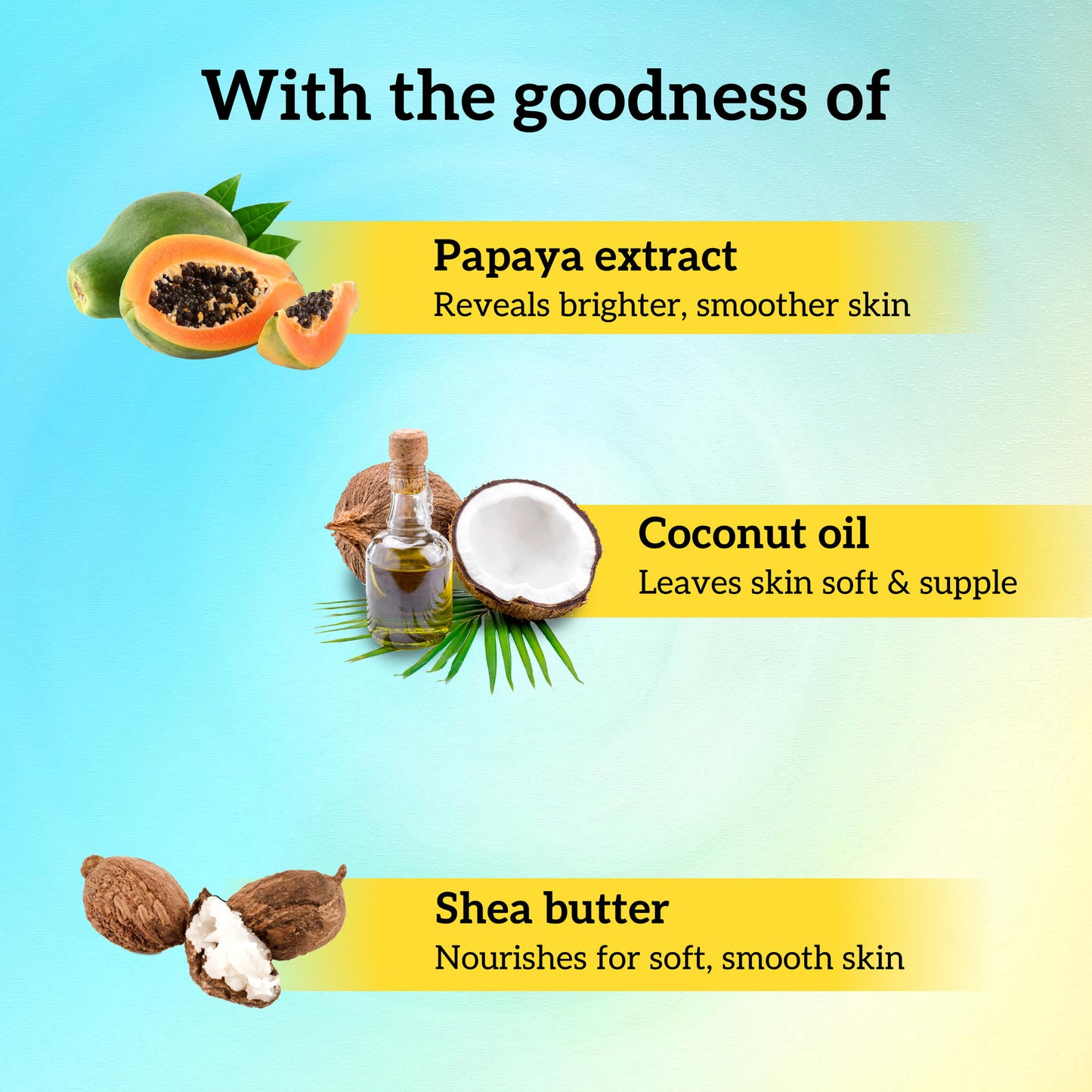 inatur Papaya & Coconut Soap For Brightening & Cleansing with Papaya Extract, Shea Butter & Coconut
