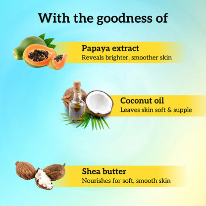 inatur Papaya & Coconut Soap For Brightening & Cleansing with Papaya Extract, Shea Butter & Coconut