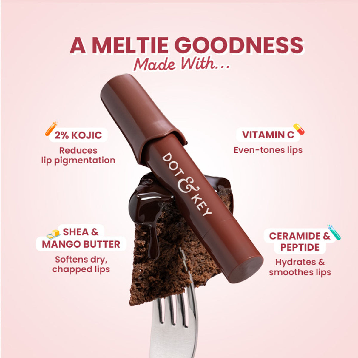 Dot & Key Meltie Lip Balm SPF 50+ PA+++ - Cocoa Creme