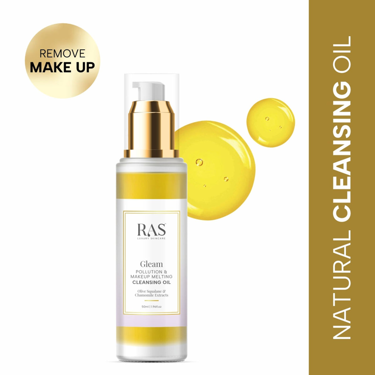 RAS Luxury Oils Gleam - Pollution And Makeup Melting Cleansing Oil