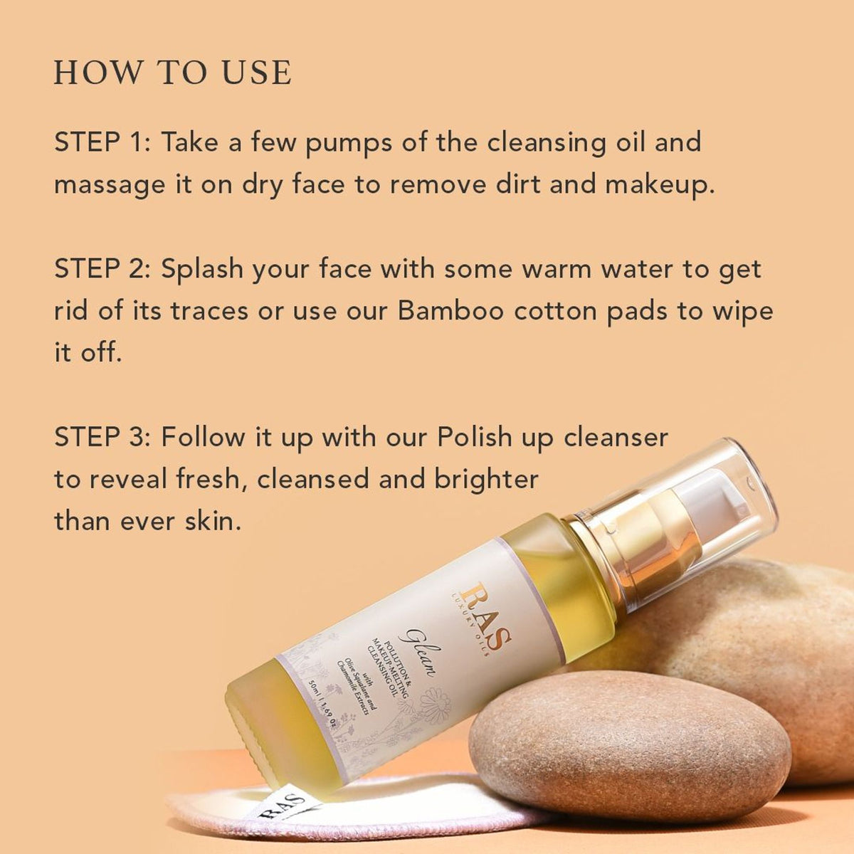 RAS Luxury Oils Gleam - Pollution And Makeup Melting Cleansing Oil