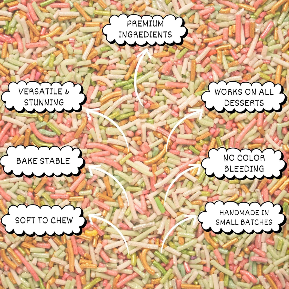 Confect Rainbow Sprinkles for Decoration 05