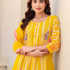 Dhiyona IE Floral Printed A-Line Pure Cotton Kurta With Trousers