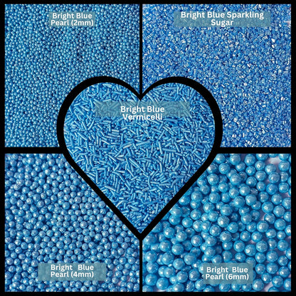 Confect Sprinkles for Cakes & Cupcakes Decoration | USP-9(Bright Blue)