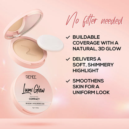 Renee Cosmetics Lumi Glow Highlighting Compact - 04 Cashmere Sand