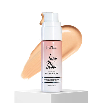 Renee Cosmetics Lumi Glow Highlighting Liquid Foundation - 02 Glazed Bronze