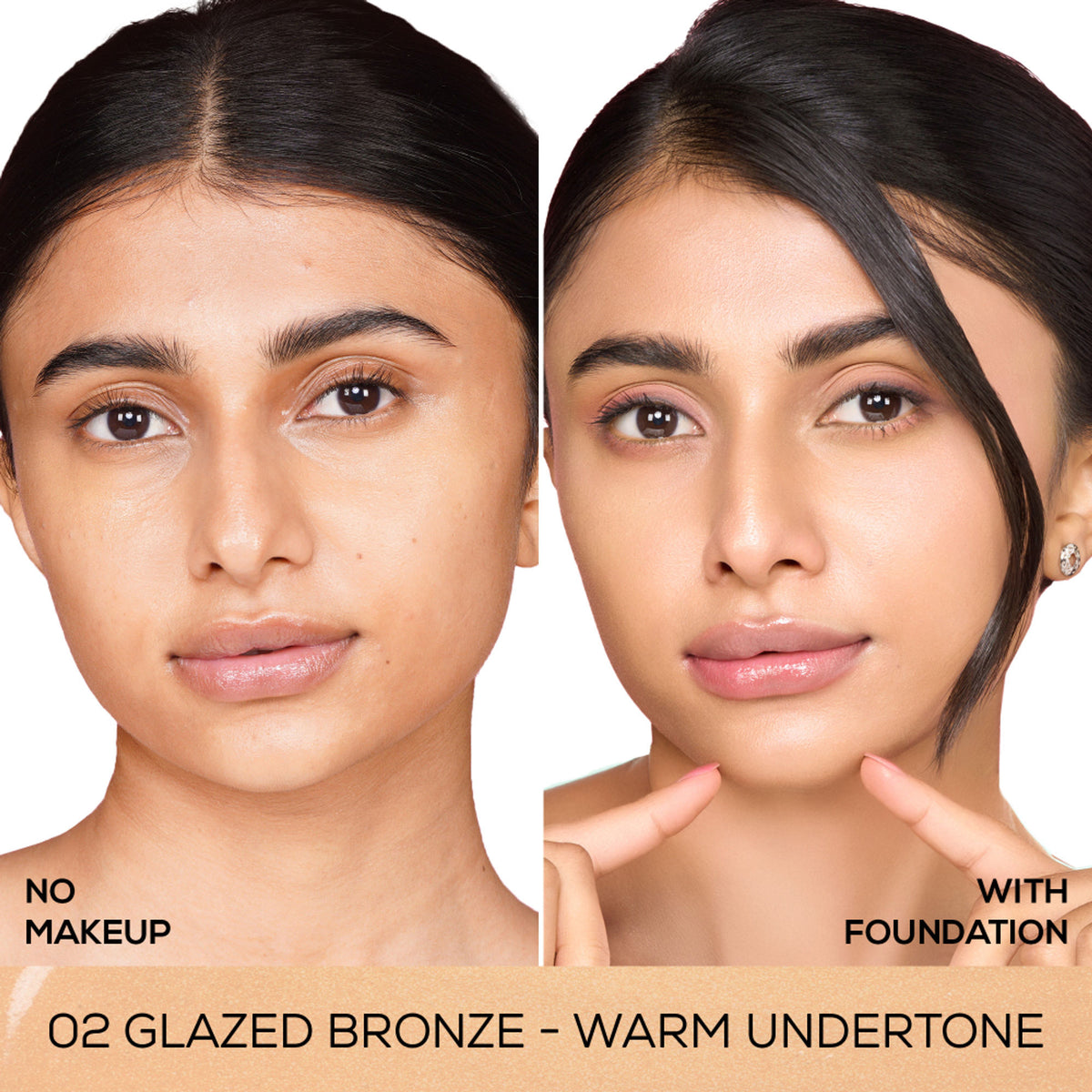 Renee Cosmetics Lumi Glow Highlighting Liquid Foundation - 02 Glazed Bronze