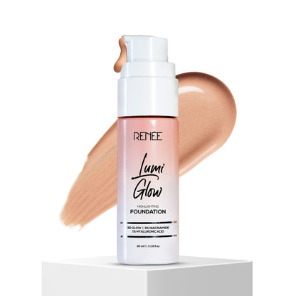Renee Cosmetics Lumi Glow Highlighting Liquid Foundation - 03 Radiant Beige