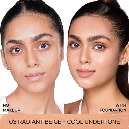Renee Cosmetics Lumi Glow Highlighting Liquid Foundation - 03 Radiant Beige