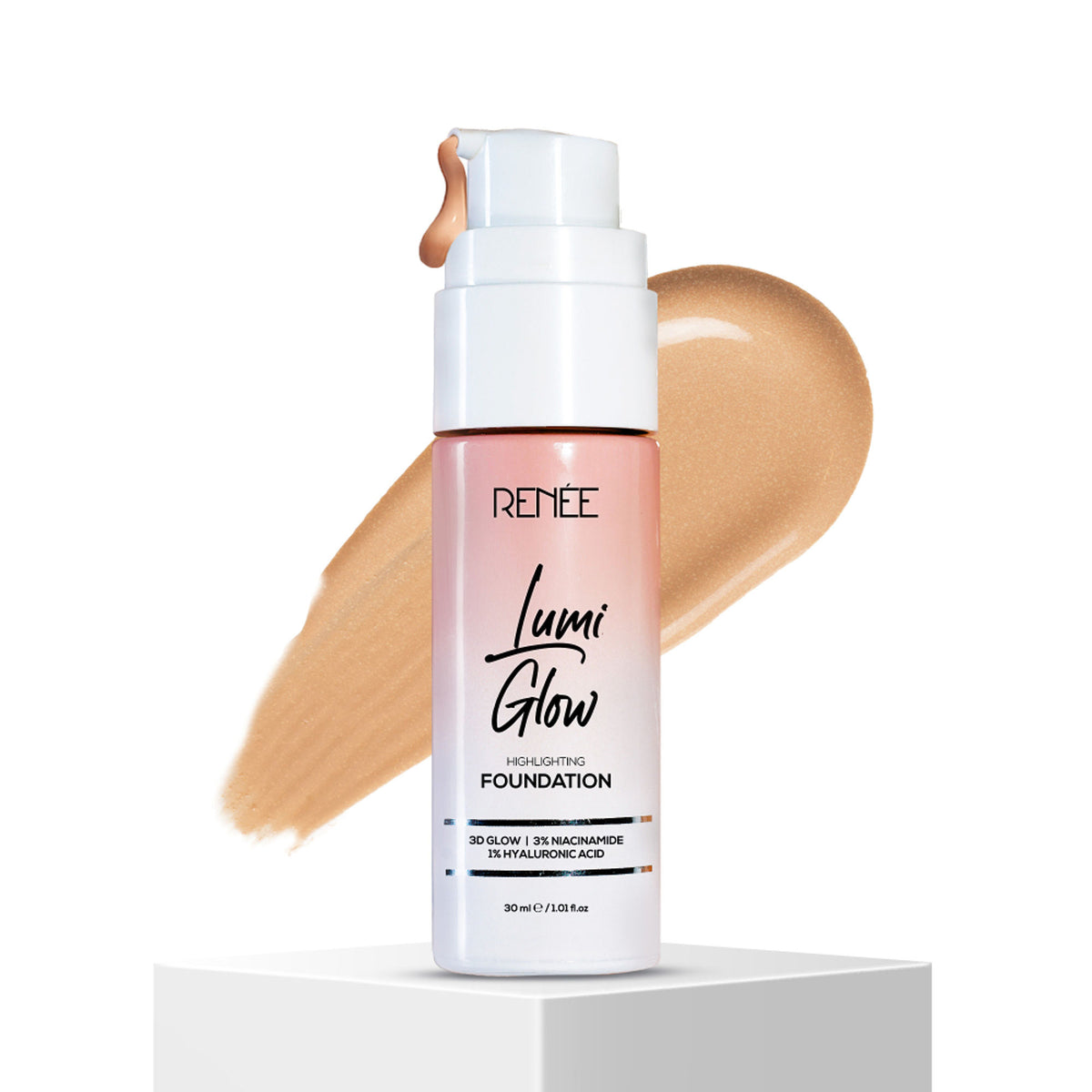 Renee Cosmetics Lumi Glow Highlighting Liquid Foundation - 04 Luminous Sand