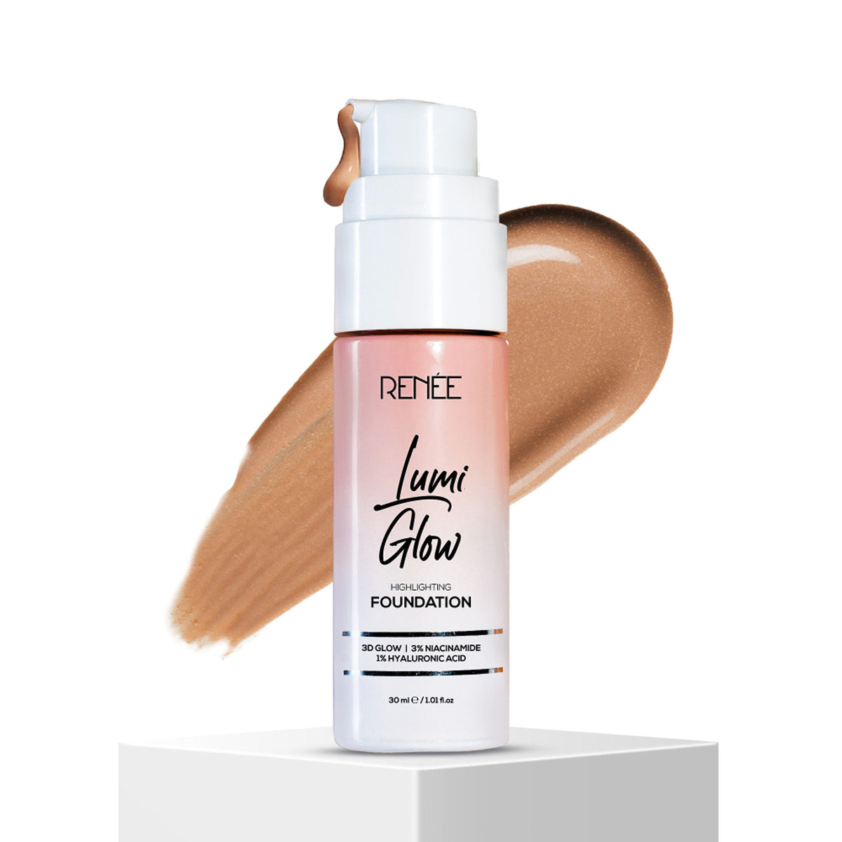 Renee Cosmetics Lumi Glow Highlighting Liquid Foundation - 05 Silk Cocoa