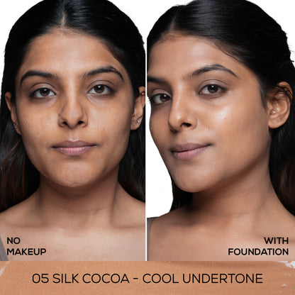 Renee Cosmetics Lumi Glow Highlighting Liquid Foundation - 05 Silk Cocoa