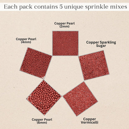 Confect Sprinkles for Cakes & Cupcakes Decoration | USP-20(Copper)