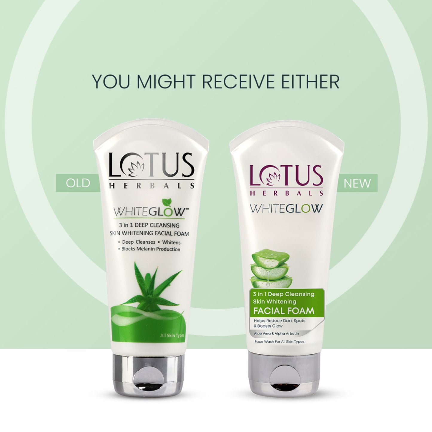 Lotus Herbals WhiteGlow 3 In 1 Deep Cleansing Facial Foam, Acne & Oil-Control For All Skin Types