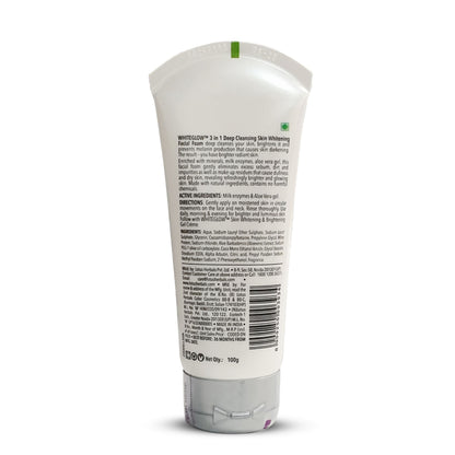 Lotus Herbals WhiteGlow 3 In 1 Deep Cleansing Facial Foam, Acne & Oil-Control For All Skin Types