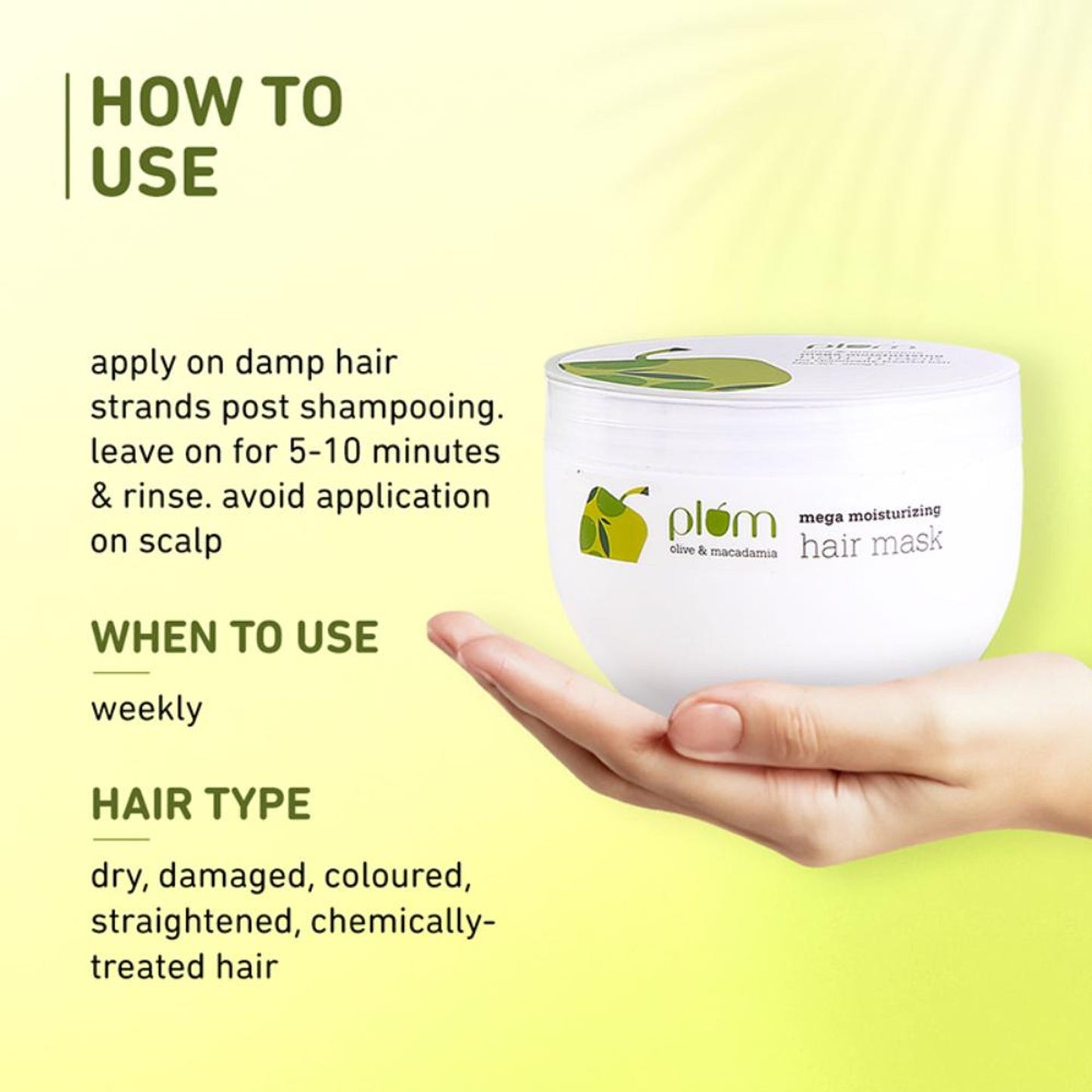 Plum Olive & Macadamia Mega Moisturing Hair Mask