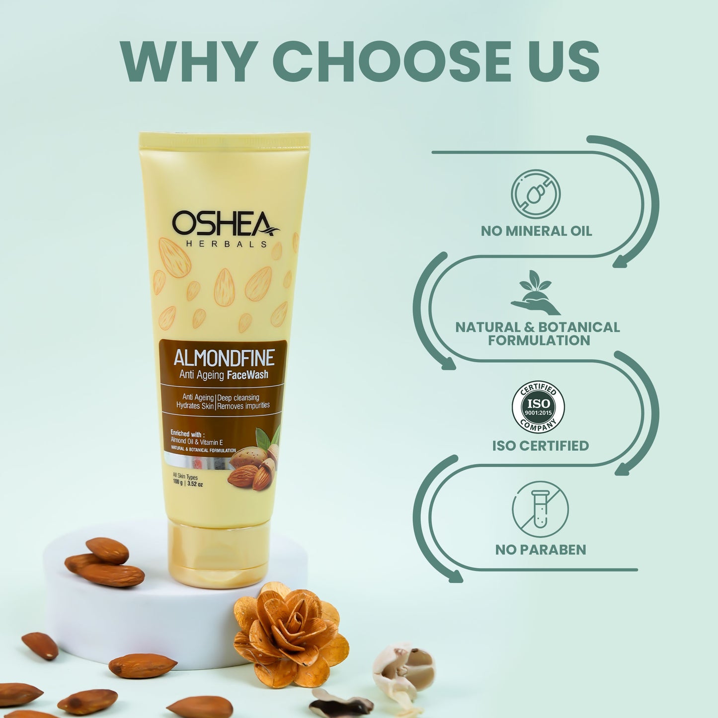 Oshea Herbals Almondfine Anti Agening Face Wash