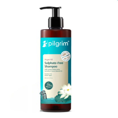 Pilgrim Argan Oil Sulphate Free Shampoo With Korean White Lotus For Shiny & Nourished Hair