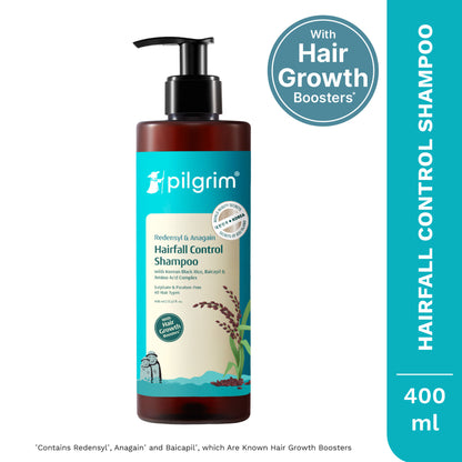 Pilgrim Redensyl & Anagain Hairfall Control Shampoo With Growth Boosters For Thick & Dense Hair