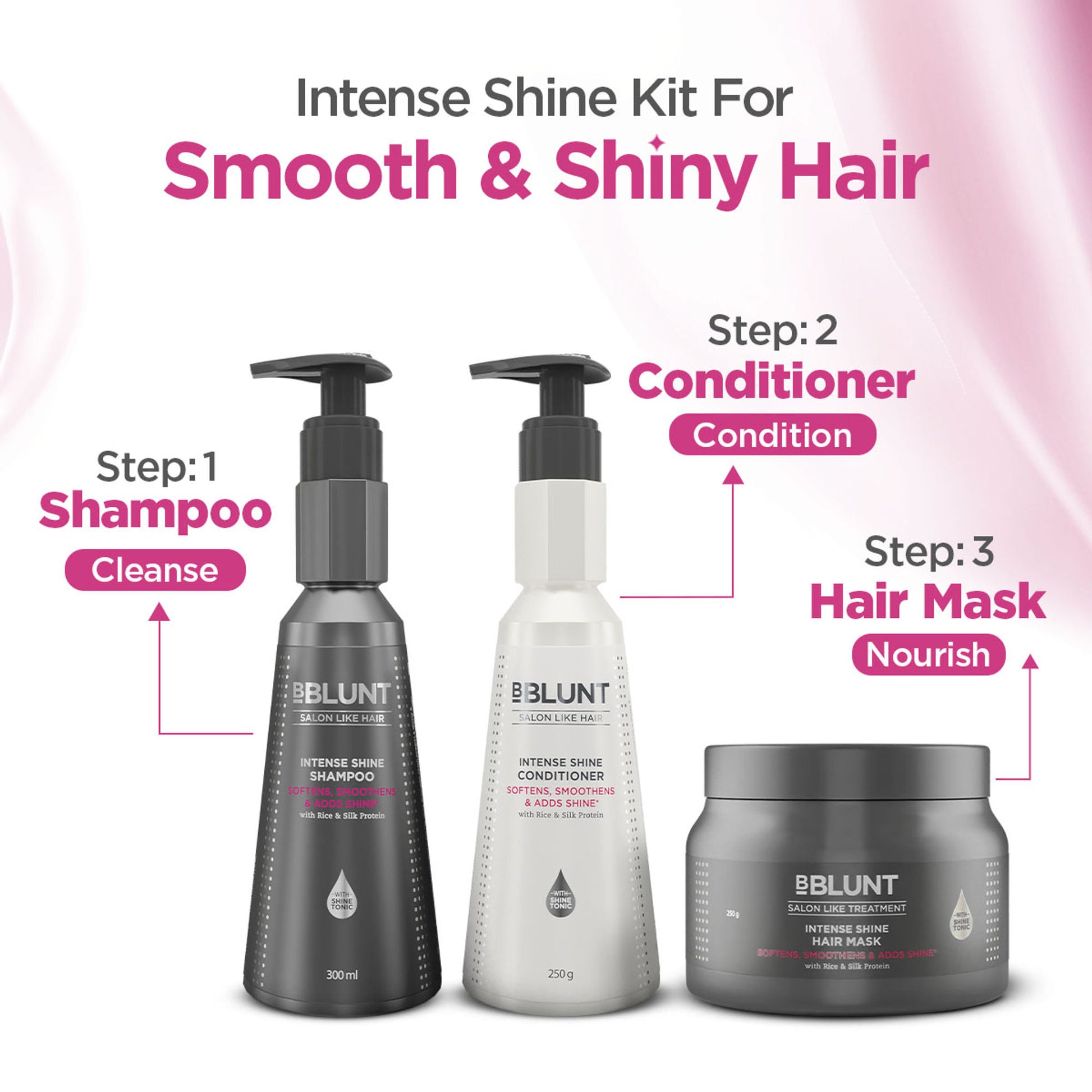 BBlunt Intense Shine Conditioner With Rice & Silk Protein