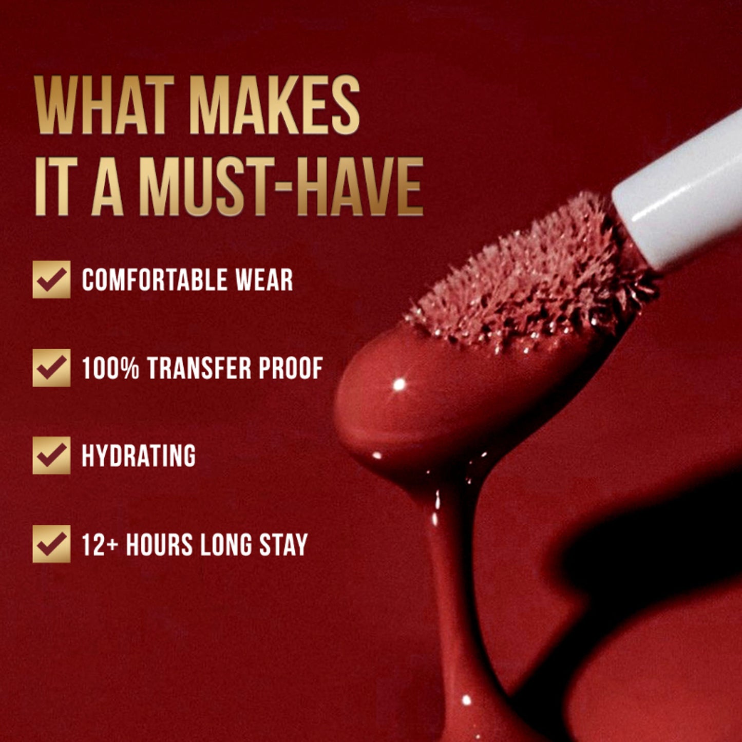 Coloressence Lipstay Liquid Lipstick, Transferproof, Waterproof, Long-Lasting Matte Finish - Cherry Pie