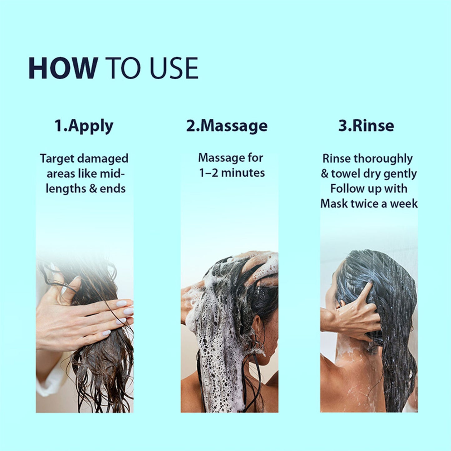 Dermistry Damage Repair Shampoo Sulphate Free Keratin Protein for Breakage Control Dry Damaged Hair