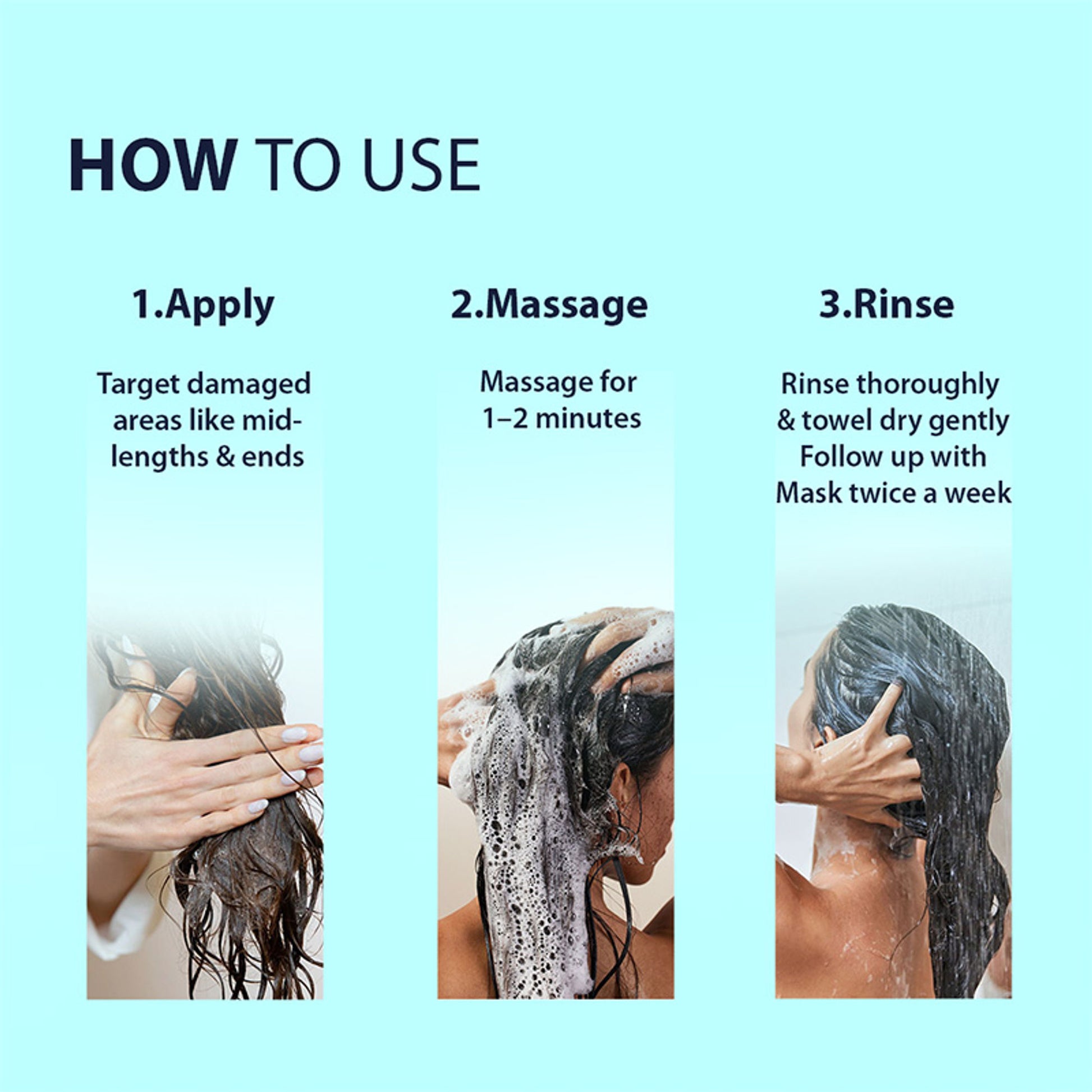 Dermistry Damage Repair Shampoo Sulphate Free Keratin Protein for Breakage Control Dry Damaged Hair