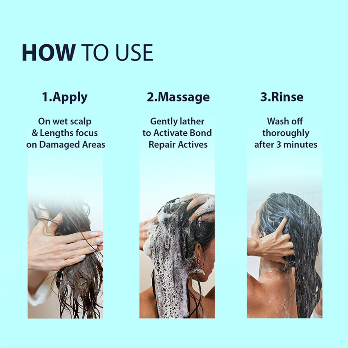 Dermistry Sulphate Free Bond Repair Shampoo TeraBond Maleic Acid Protein for Dry Dull Damaged Hair