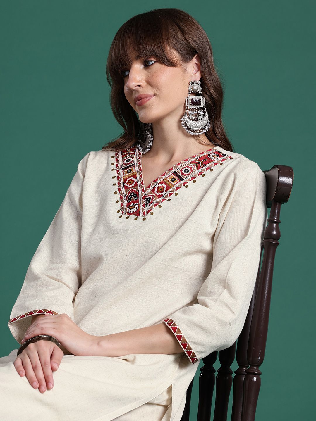 Ethnic Motifs Embroidered Kurta with Palazzos